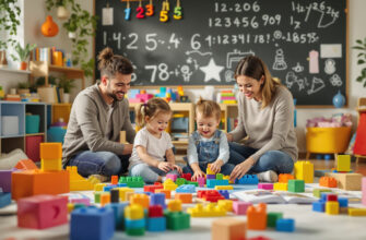 яркая игровая комната с развивающими игрушками для детей