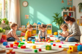 уютная игровая комната для детей 2–3 лет с развивающими играми