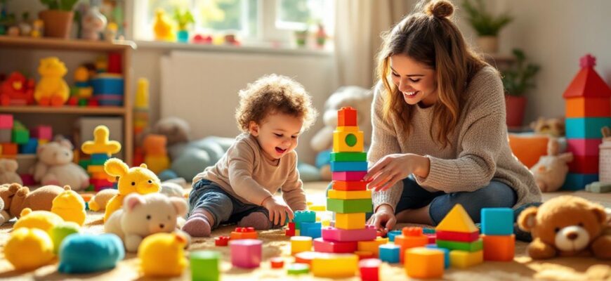 игровая комната для ребенка с яркими игрушками и играми