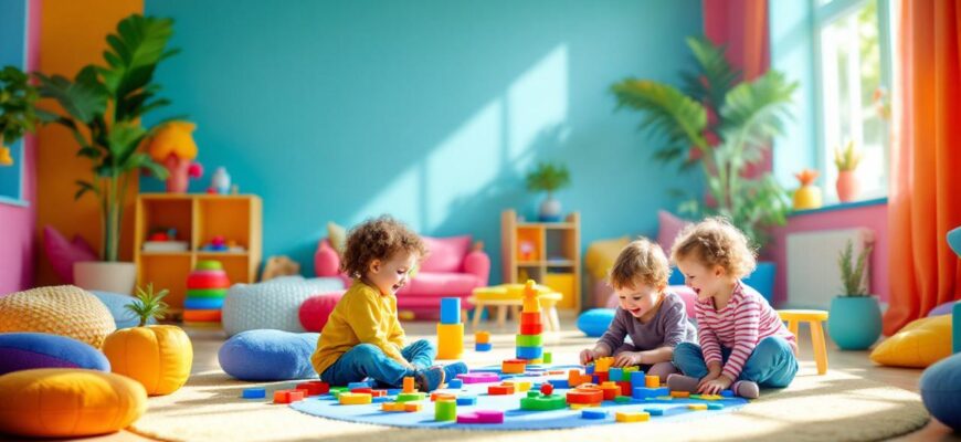 игровая комната для детей с развивающими игрушками