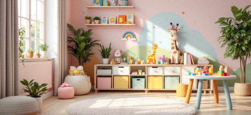 игровая комната для детей с игрушками и играми