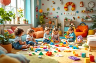 игривая комната для малышей с обучающими играми