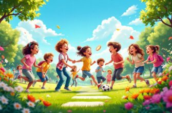 Дети играют на улице без экранов.