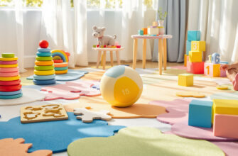 игровая комната с простыми развивающими играми для малышей