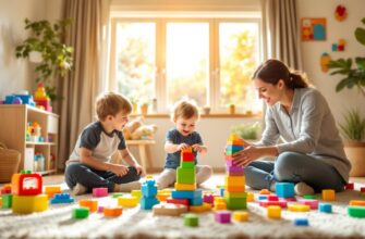 игровая комната для малышей с яркими игрушками