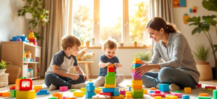 игровая комната для малышей с яркими игрушками