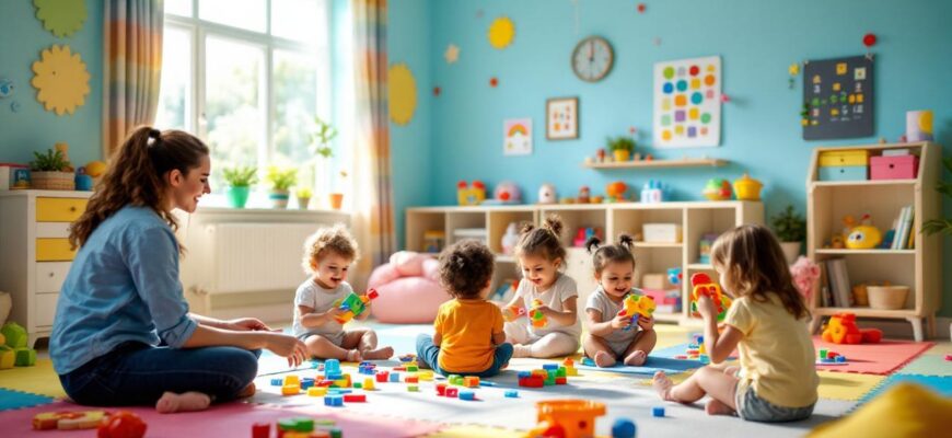 игровая комната для детей с развивающими игрушками